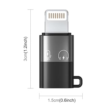 C type To I phone ( Lighting ) Port Converter For Microphone Connectivity