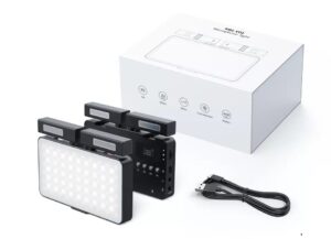 MAMEN SML-V02 Professional Double Microphone RGB & Bi-Color Led Pocket Camera fill light
