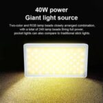 Mamen SL-PB 40R 40W RGB Full Color Led Video Light Lamp 2500K-9000K Photography Fill Light