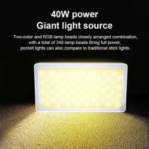 Mamen SL-PB 40R 40W RGB Full Color Led Video Light Lamp 2500K-9000K Photography Fill Light